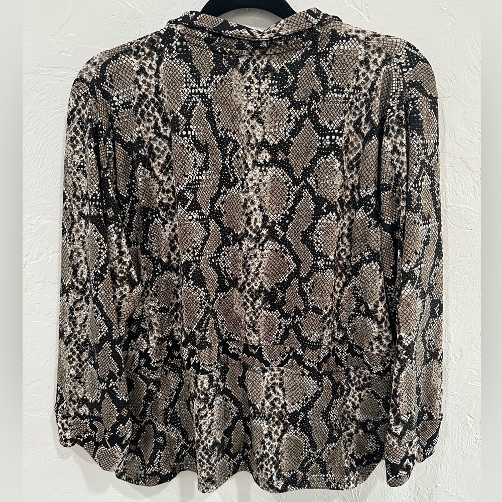 Toni Morgan Black Gray Python Snake Print Full Zi… - image 5